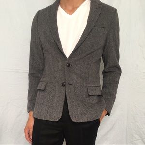 Troy Smith D Collection Grey Herringbone Blazer